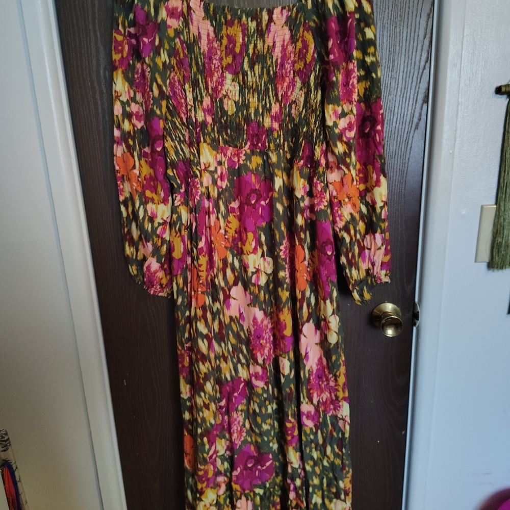 Floral Long Sleeve Maxi Dress